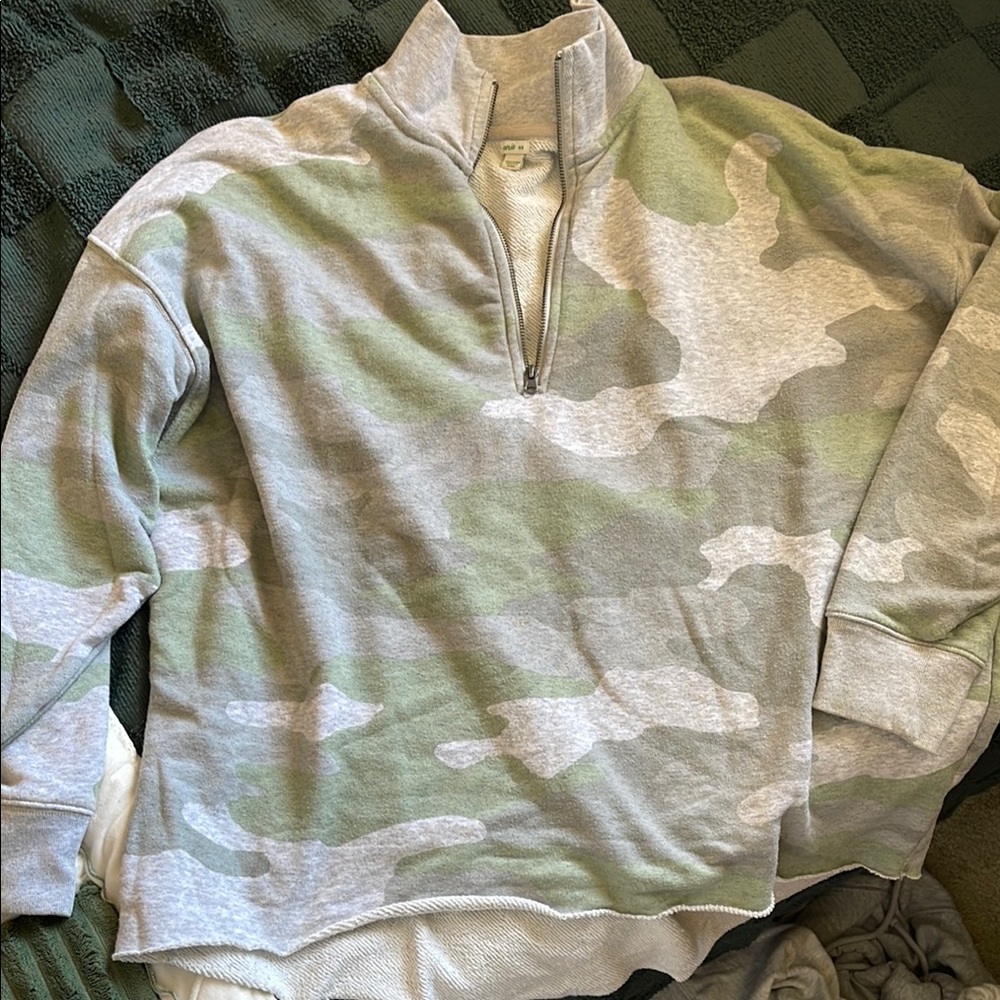 Aerie Camouflage Quarter-Zip Pullover